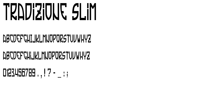 Tradizione Slim font